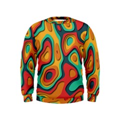Paper Cut Abstract Pattern Kids  Sweatshirt by Amaryn4rt