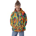 Paper Cut Abstract Pattern Kids  Oversized Hoodie