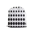 Halftone Pattern Dot Modern Retro Texture Circle Drawstring Pouch (Large) View1