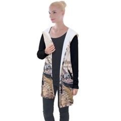Black Several Boats - Colorful Italy  Longline Hooded Cardigan