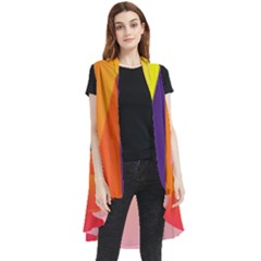 Sunset Lake Forest Hills Camp Sleeveless Chiffon Waistcoat Shirt