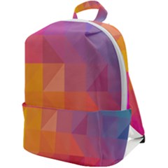 Illustration Geometric Pattern Design Graphic Zip Up Backpack by Wegoenart