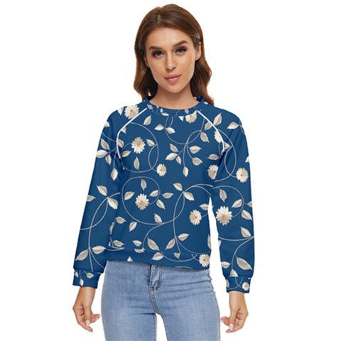 Illustration Pattern Abstract Wallpaper Design Women s Long Sleeve Raglan Tee by Wegoenart