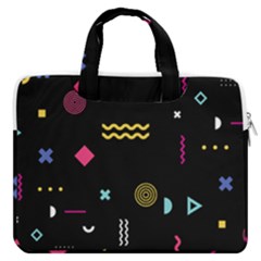 Illustration Geometric Art Colorful Shapes Macbook Pro 16  Double Pocket Laptop Bag 