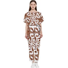 Im Fourth Dimension Colour 44 Batwing Lightweight Chiffon Jumpsuit