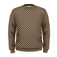 Brown Square Squares Template Background Diamond Pattern Men s Sweatshirt by Wegoenart