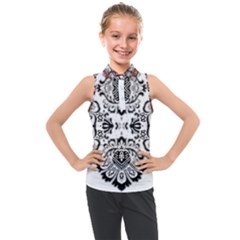 Im Fourth Dimension Black White 57 Kids  Sleeveless Polo Tee
