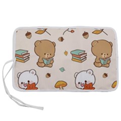 Illustration Bear Cartoon Background Pattern Pen Storage Case (s) by Sudhe