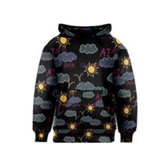 Illustration Cloud Computing Pattern Kids  Pullover Hoodie by Wegoenart