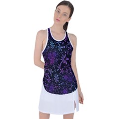 Retro Flower Pattern Design Batik Indonesia Racer Back Mesh Tank Top by Wegoenart
