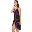 Patina Swirl Wrap Frill Dress View2