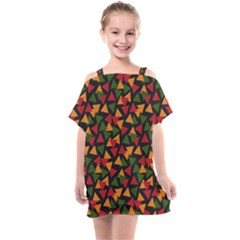 African Triangles  Kids  One Piece Chiffon Dress by ConteMonfrey