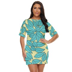 Illustration Sheets Dry Leaves Print Pattern Just Threw It On Dress by Ravend