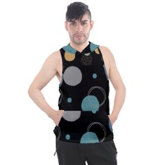Circle Pattern Abstract Polka Dot Men s Sleeveless Hoodie