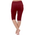Christmas Red Graphic Lightweight Velour Cropped Yoga Leggings View4