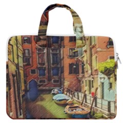 Venice Canals Art   Macbook Pro 16  Double Pocket Laptop Bag 