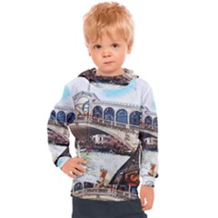 Lovely Gondola Ride - Venetian Bridge Kids  Hooded Pullover by ConteMonfrey