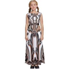 Im Fourth Dimension Colour 70 Kids  Satin Sleeveless Maxi Dress by imanmulyana