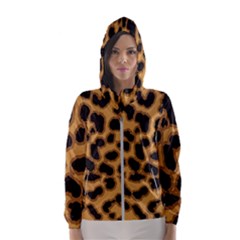 Leopard Print Spots Women s Hooded Windbreaker by ConteMonfreyShop