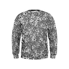 Weird Cute Fantasy Monsters Motif Pattern Kids  Sweatshirt by dflcprintsclothing