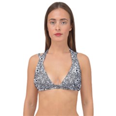 Weird Cute Fantasy Monsters Motif Pattern Double Strap Halter Bikini Top by dflcprintsclothing