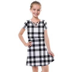Black White Plaids  Kids  Cross Web Dress by ConteMonfrey