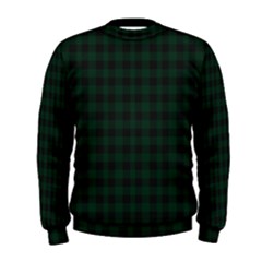 Black And Dark Green Small Plaids Men s Sweatshirt by ConteMonfrey