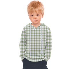 Green Tea White Small Plaids Kids  Overhead Hoodie by ConteMonfrey