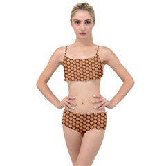 Cute Pumpkin Black Small Layered Top Bikini Set