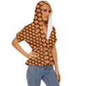Cute Pumpkin Black Small Lightweight Drawstring Hooded Top View3