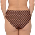 Halloween Palette Plaids Orange, Black Geometric  Double Strap Halter Bikini Bottom View2