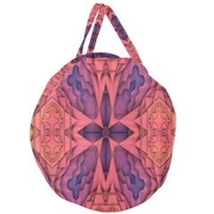 Pattern Colorful Background Giant Round Zipper Tote