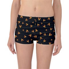 Pattern Flame Black Background Reversible Boyleg Bikini Bottoms