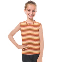 Pattern Zig Zag Stripe Geometric Kids  Mesh Tank Top by Ravend