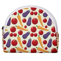 Vegetable Food Illustration Patterntexture Horseshoe Style Canvas Pouch by Wegoenart
