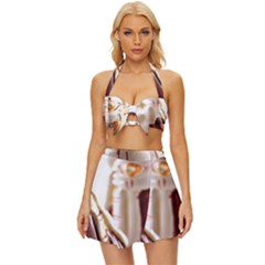 Christmas Figures 11 Vintage Style Bikini Top And Skirt Set  by artworkshop