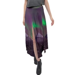 Fantasy Pyramid Mystic Space Velour Split Maxi Skirt