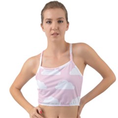 Clouds Pink Pattern   Mini Tank Bikini Top by ConteMonfrey