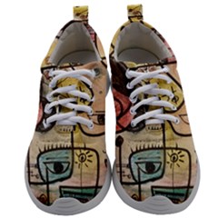 Puzzle Abstract Drawing Mysterious Mens Athletic Shoes