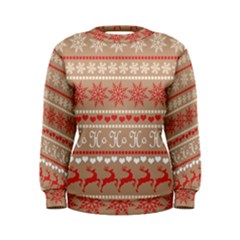 Christmas-pattern-background Women s Sweatshirt