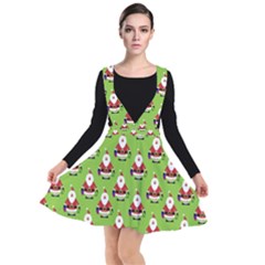 Christmas-santaclaus Plunge Pinafore Dress