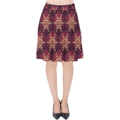 Background Pattern Icon Design Velvet High Waist Skirt by Ravend