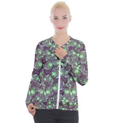 Man Butterfly Drawing Motif Pattern Casual Zip Up Jacket by dflcprintsclothing