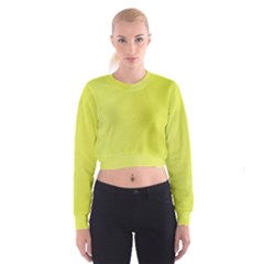 Background-texture-yellow Cropped Sweatshirt