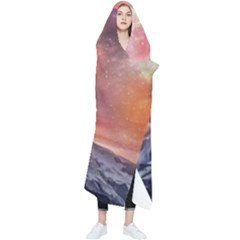 Mountain Cosmos Universe Nature Wearable Blanket