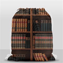 Book Bookshelf Bookcase Library Drawstring Bag (small) by Ravend