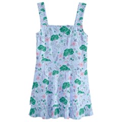 Flower Pattern Wallpaper Seamless Kids  Layered Skirt Swimsuit by Ravend