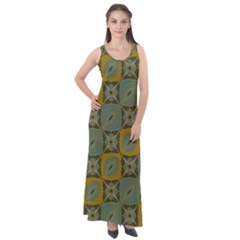 Batik-tradisional-01 Sleeveless Velour Maxi Dress