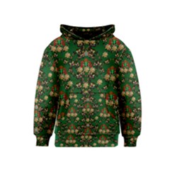 Ganesh Elephant Art With Waterlilies Kids  Pullover Hoodie by pepitasart