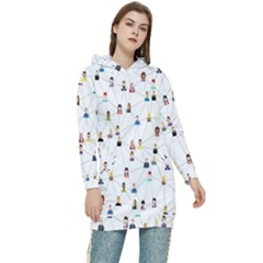 Social-media Women s Long Oversized Pullover Hoodie